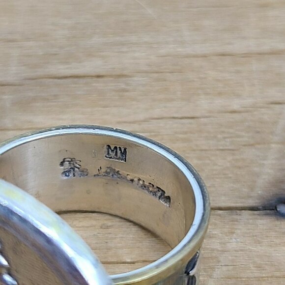 Mars & Valentine Sterling Silver Lighthouse Ring Size 8/8.5 Stars - Picture 6 of 6